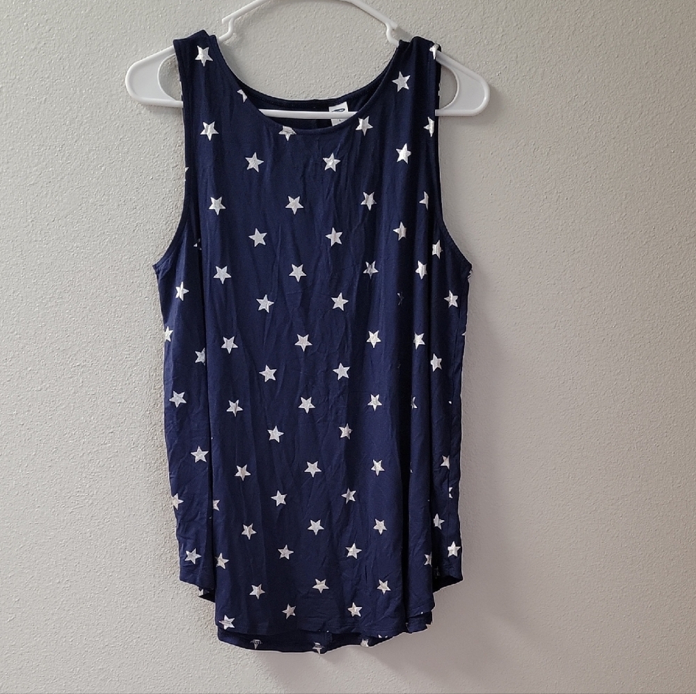 Old Navy Dark Blue Starry Tank Top
